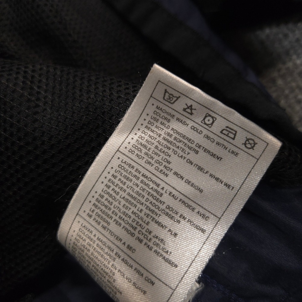 Vintage Nike Windbreaker Jacket Mens XL Navy Spell Out Zipper Placket Pockets - Picture 12 of 14